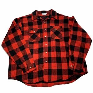 Five Brother Buffalo Plaid Button Shirt 2XL 18 Thick Cotton Hunting Outdoors Men